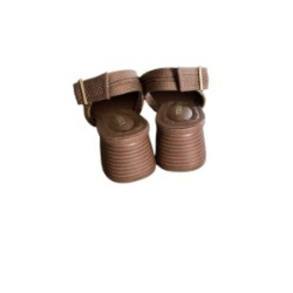 Vivaia Melody Square Toe Slingback Block Heel in Nutmeg 36 - Picture 5 of 7